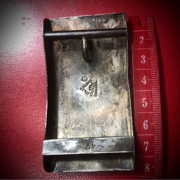 Vintage Sterling Silver Turquoise Aztec Mayan Belt Buckle Mexico - Picture 4 of 16